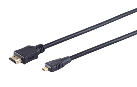 High Speed Micro HDMI Kabel mit Ethernet schwarz 0,50 m