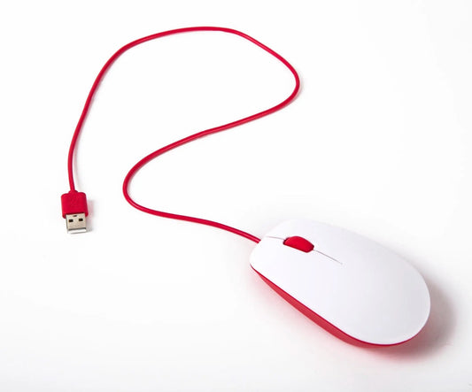 Raspberry Pi Offizielle Maus, rot/weiß