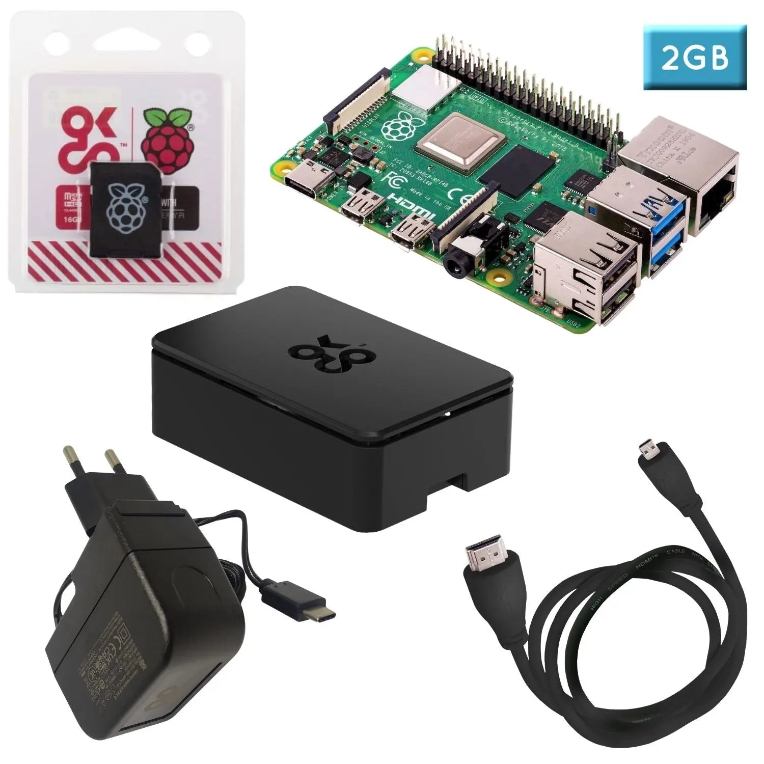 OKdo Raspberry Pi 4 Modell B 2GB Essential Starter Kit