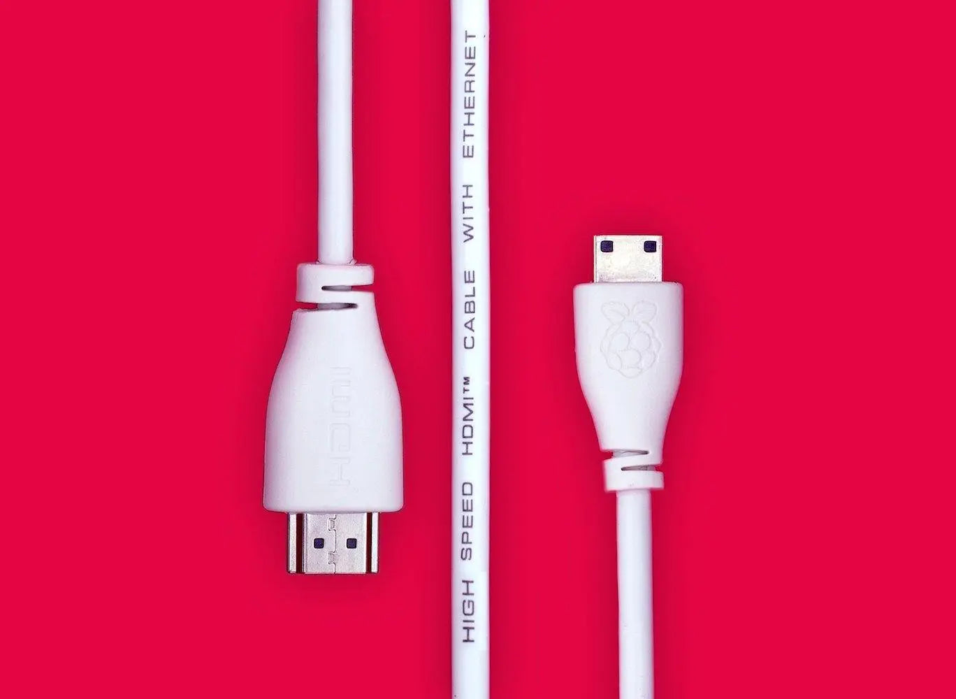 Offizielles Mini HDMI Kabel Weiß 1m Raspberry Pi Zero