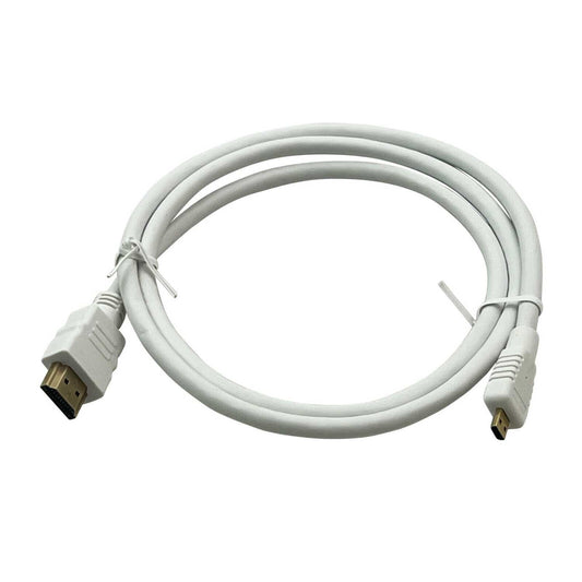 Raspberry Pi 4 Vergoldetes Micro-HDMI-zu-HDMI-Kabel 1.0 m Weiß 4K 60p