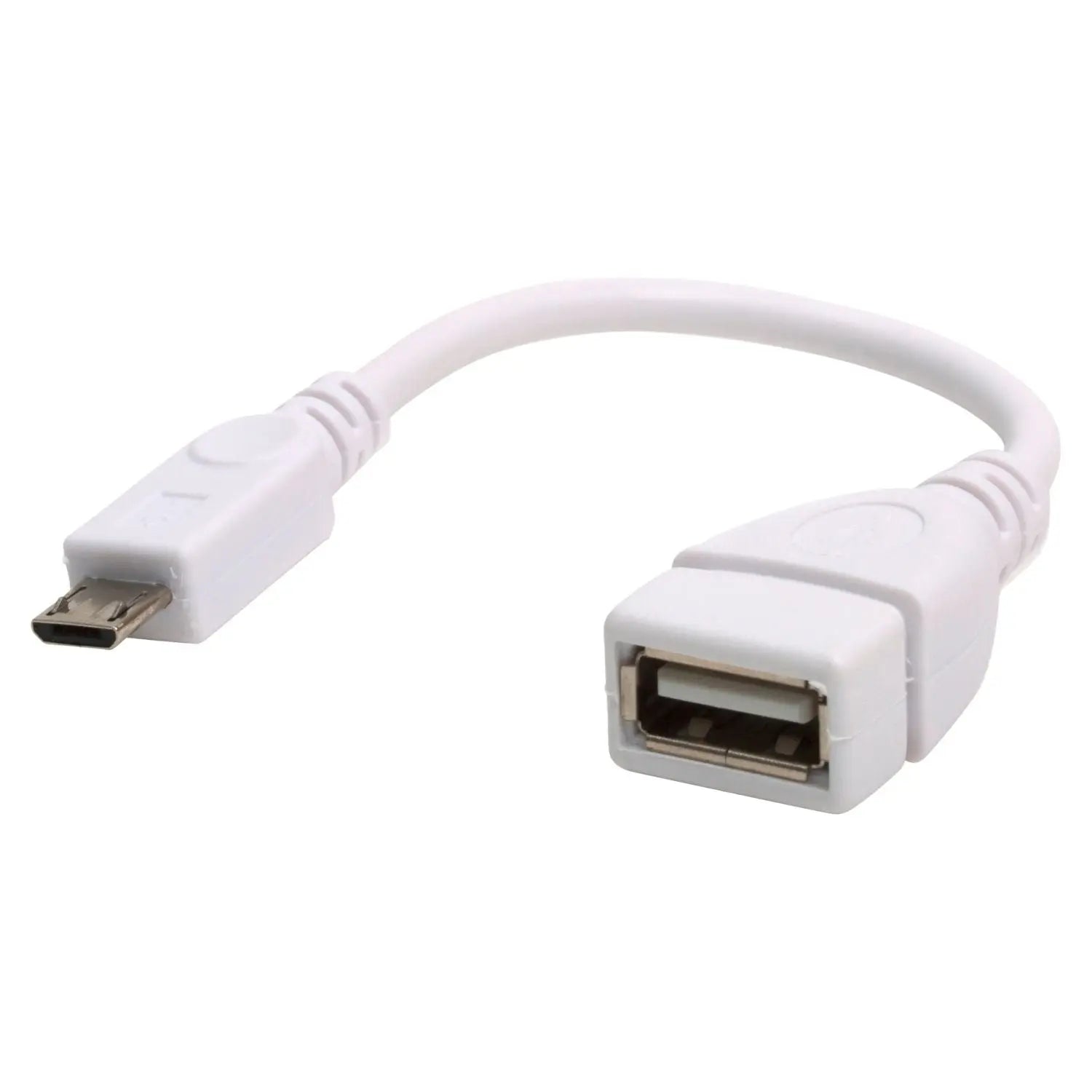 USB 2.0 OTG Adapterkabel, A-Buchse - Micro B-Stecker 10 cm, weiß